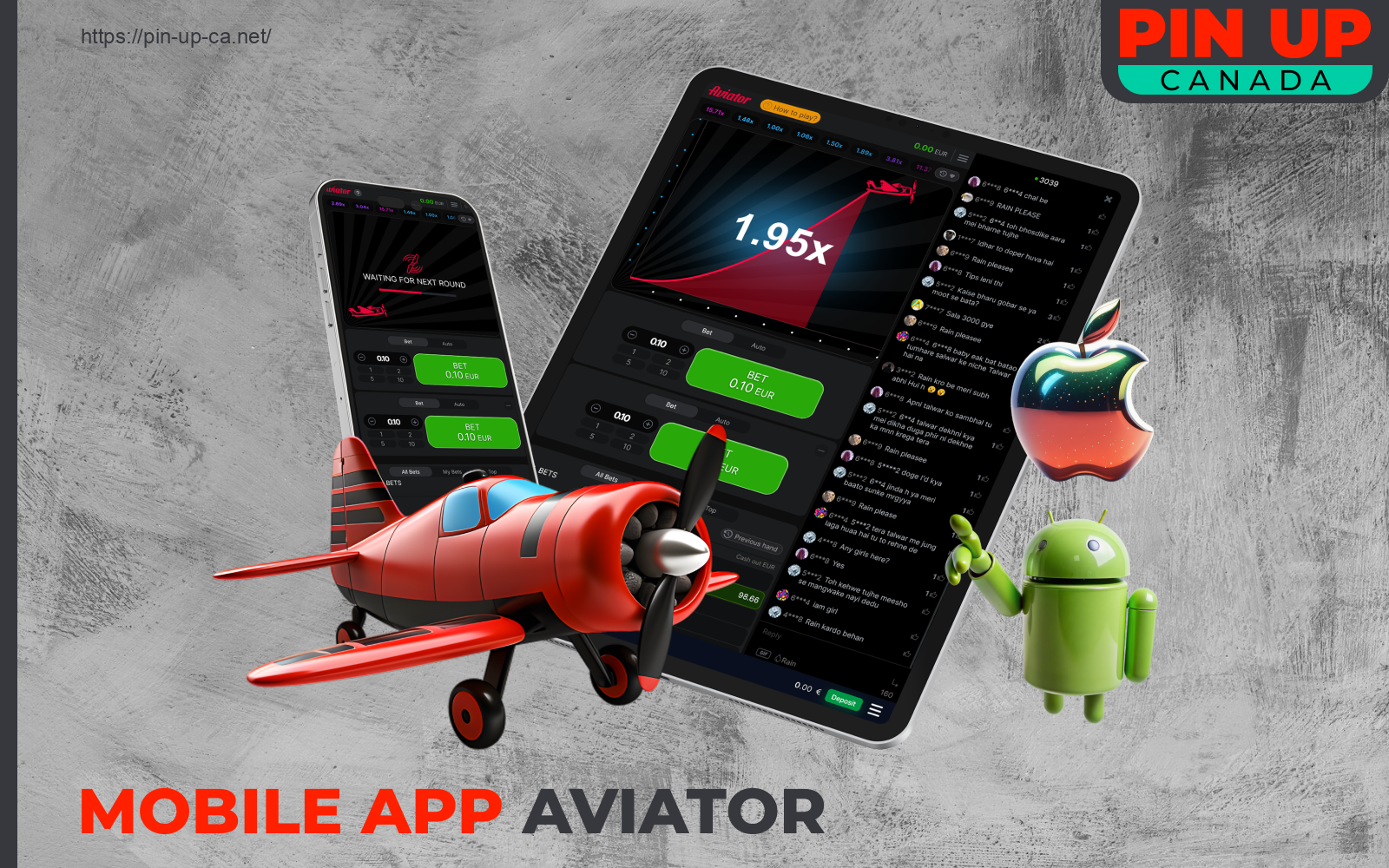 The Pin Up Aviator app allows Canadians to play the popular crash game from their smartphone or tablet