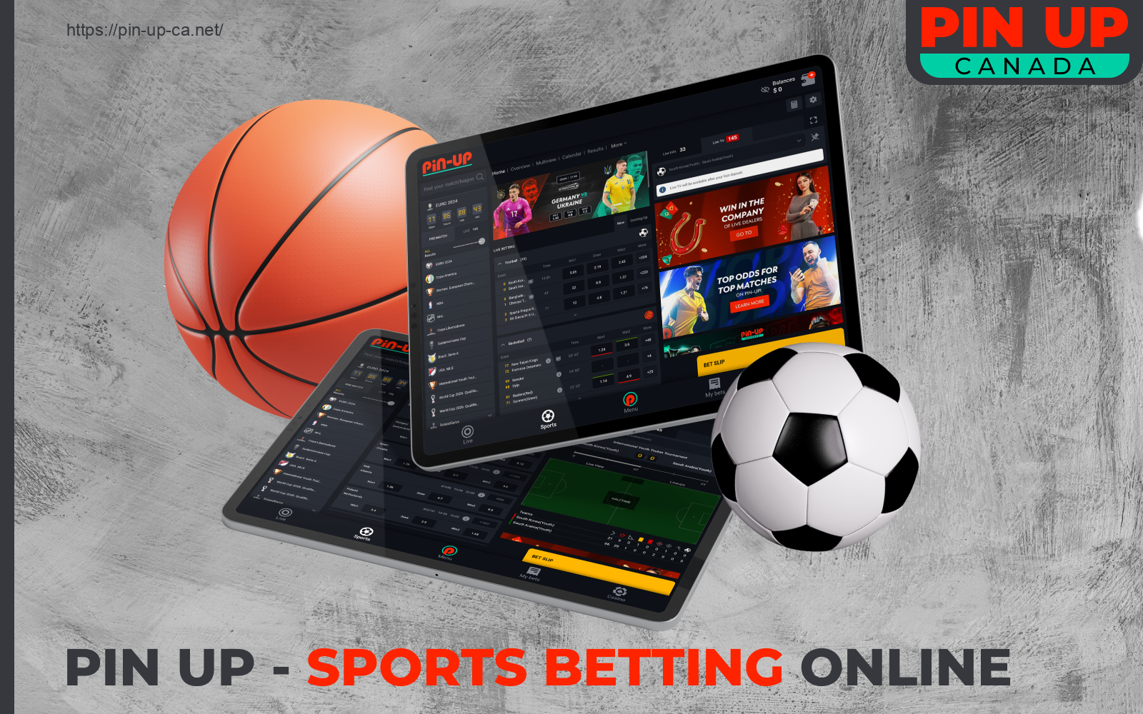 Pin Up bet offers various sporting events for betting fans in Canada, including live and pre-match options