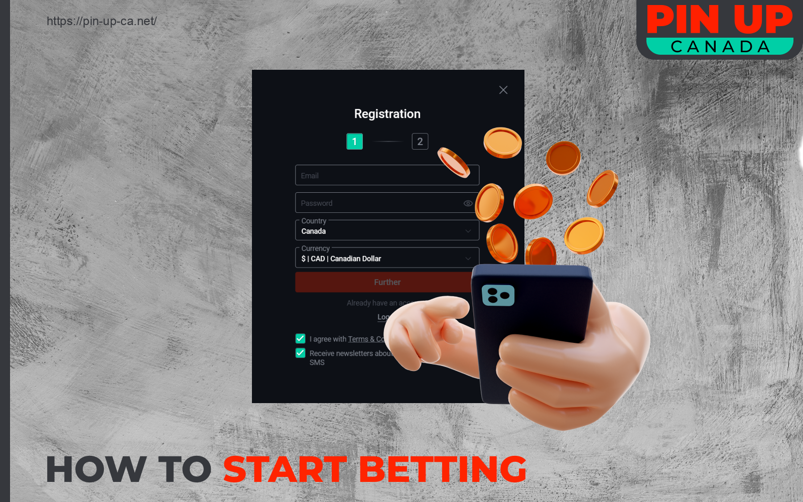 Canadian players must register and log in to their account to start betting